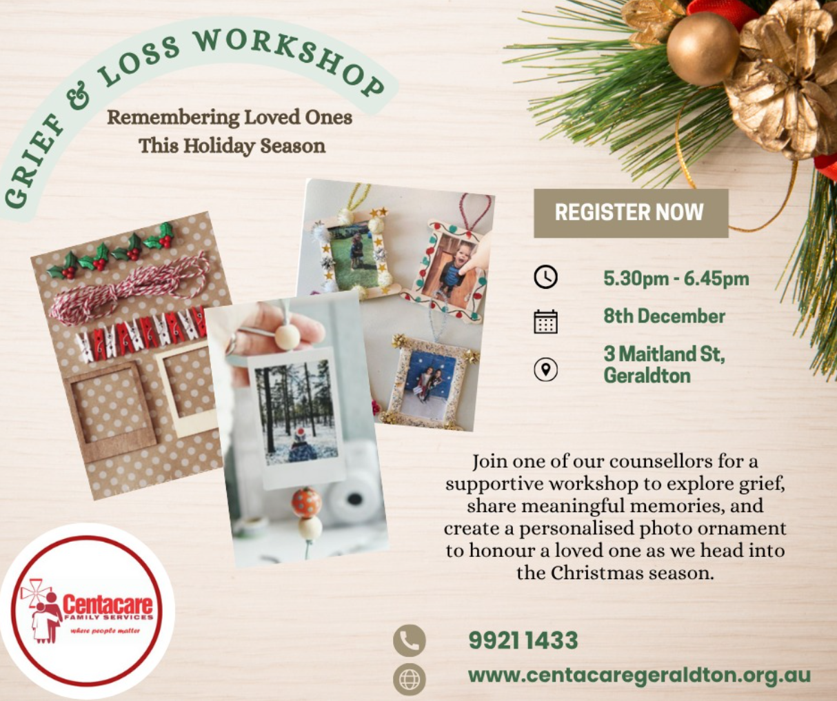 Centacare grief and loss workshop