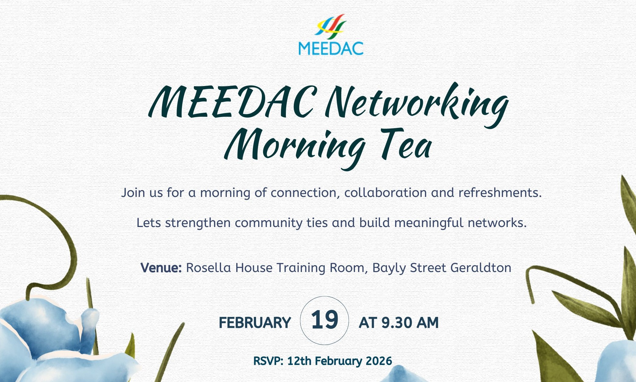 MEEDAC networking Morning Tea